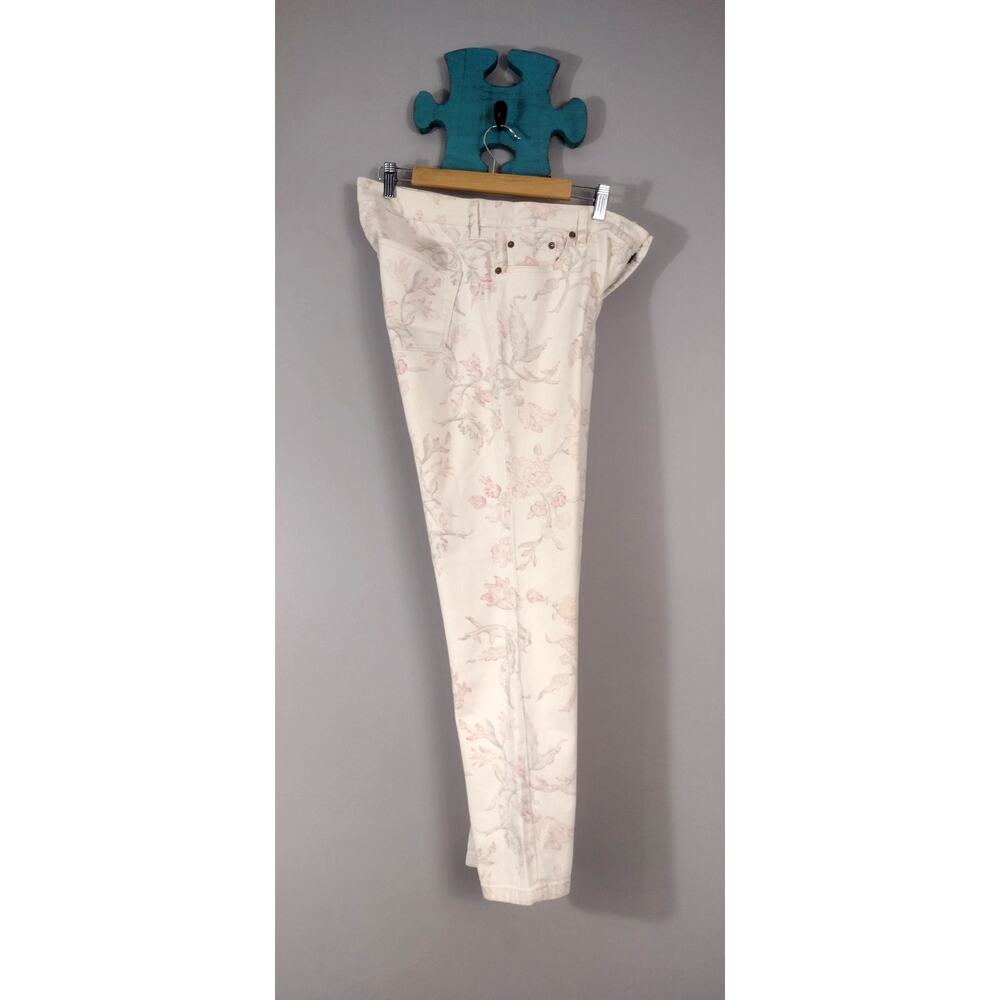 Ralph Lauren Floral Jean Modern Straight Ankle Cottagecore Coquette Sz 10 - Picture 2 of 16